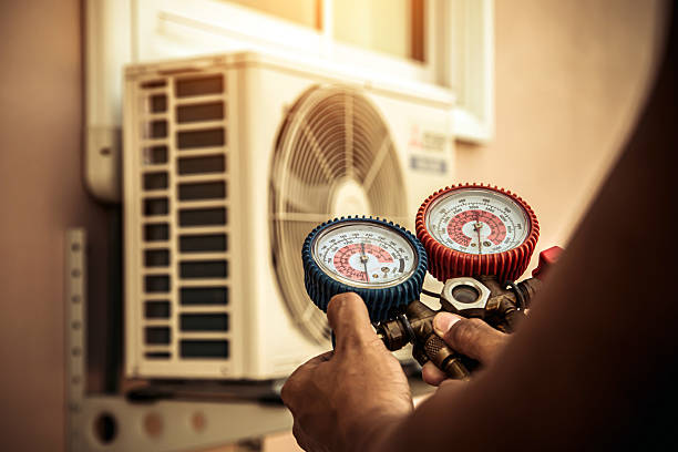 Professional Air Conditioning Service technician working in Grantville, GA